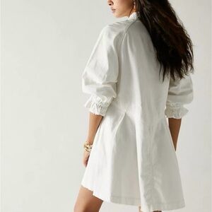 Free People white Hannah cotton shirt dress